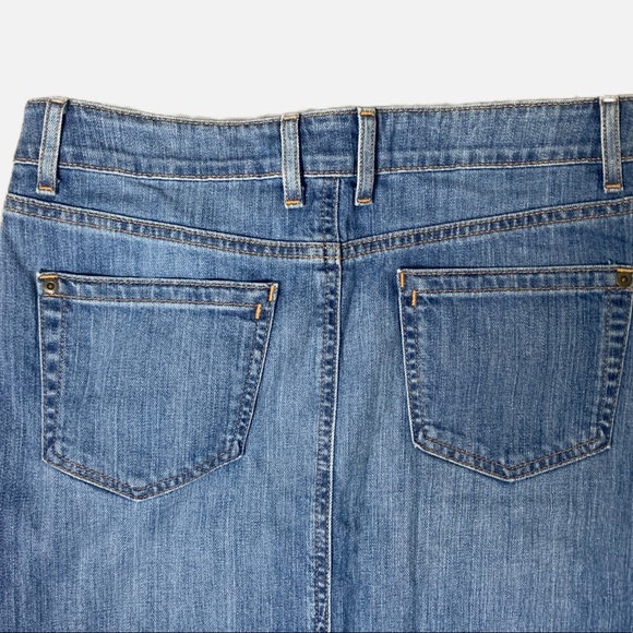 L.L. Bean Denim Skirt 4 Coastal Cowgirl Spring - Picture 3 of 7